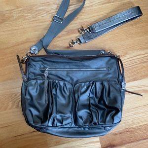 MZ Wallace bag. Silver metallic with silver hardware.